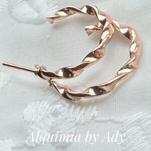 Thick Rose Gold Polished Hoops • Bold Boutique Statement Earrings